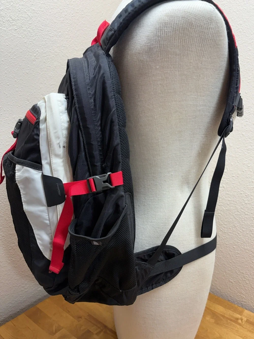 Vintage The North Face Recon Backpack Black Red Y2K Equipment Era Modified